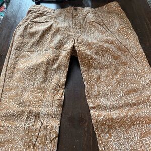 INC International Concepts Brown Tan Patterned Pants XL